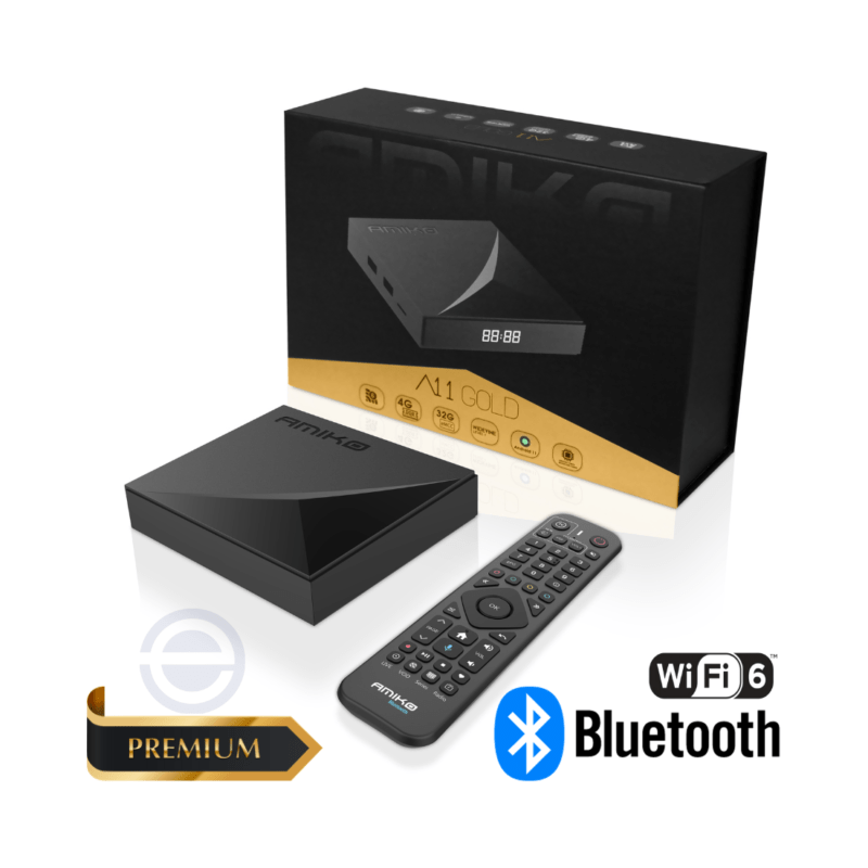 Amiko A11 Gold 4K Android OTT Media Streamer iptv ontvanger mediaspeler Groothandel scherpste prijzen op de markt goedkoop goedkope