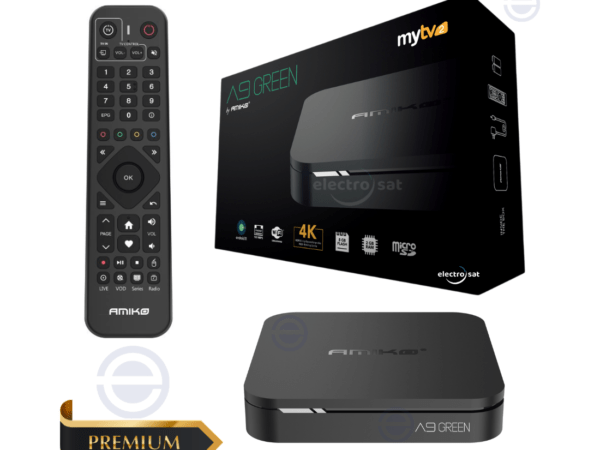 Amiko A9 Green 4K Android OTT Media Streamer Electro-Sat Amsterdam iptv ontvanger Amiko A9 Green Groothandel