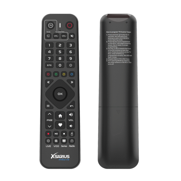 Xsarius Afstandsbediening Geschikt voor Xsarius Pure 2 Xsarius Pure 2+ Xsarius Avant 2 Xsarius Avant 2+ Xsarius Avant 2+ Ultra Xsarius Avant 3+ Xsarius Avant 3+ Ultra