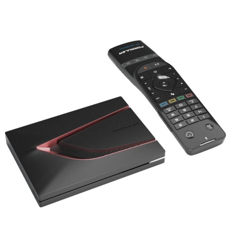 Formuler Z12 Ultra IPTV box met Dolby Vision en Atmos Formuler Z11 Pro Max streaming device naast Formuler Z12 Ultra Android 12 Formuler Z12 Ultra mediaplayer met MyTVOnline 3 Formuler IPTV box met 4GB RAM en 128GB opslag – Z12 Ultra